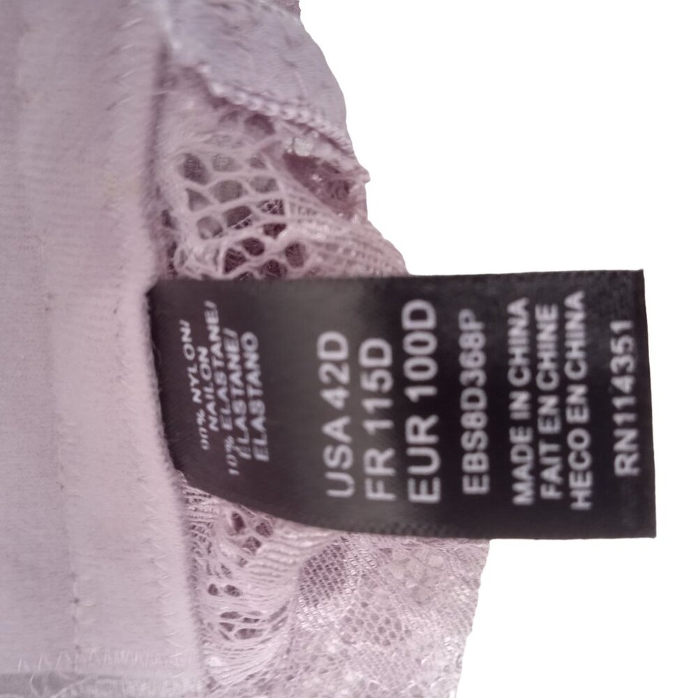Body Culture Bra Purple 42D 42 D Lace Band Molded Lined Cups Underwire - Picture 7 of 9